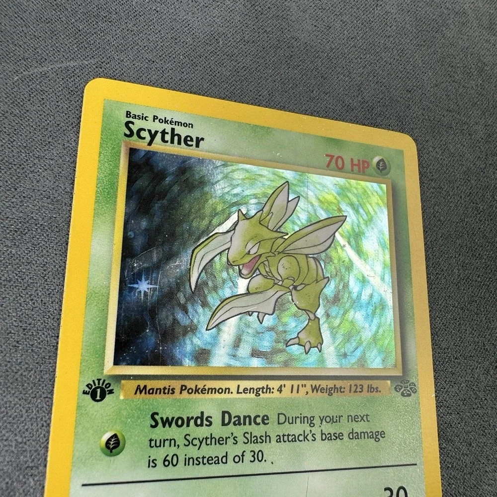1999 Pokemon Jungle Scyther 10/64 1st Edition Holo Rare WOTC MP